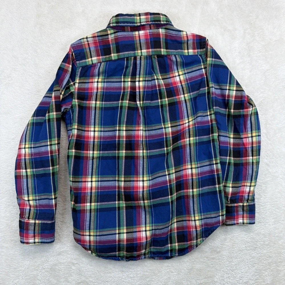 Ralph Lauren Boys Size 6 Plaid Button Down Shirt Pony Preppy Holiday Tartan